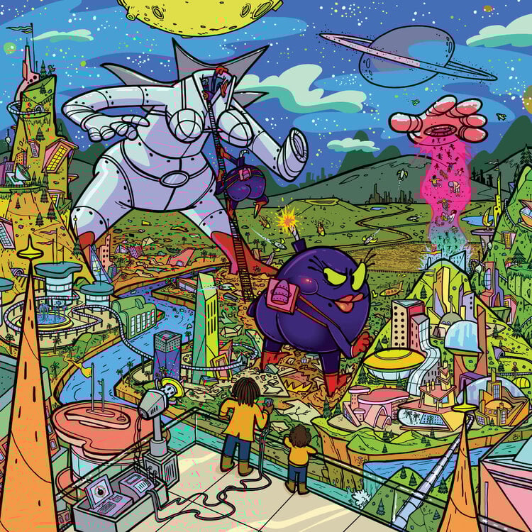 Pre-Order - Flying Lotus - Big Mama 12" EP (blue vinyl, B-Side screenprint)