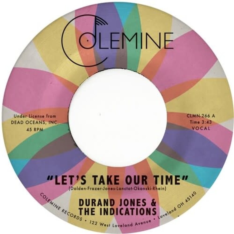 Dead Oceans/Colemine Jones, Durand & the Indications - Let's Take Our Time/Flower Moon 7"  (random color)