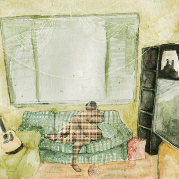 Tiny Engines Awakebutstillinbed - what people call low self-esteem is really just seeing yourself the way that other people see you (green and blue split vinyl)