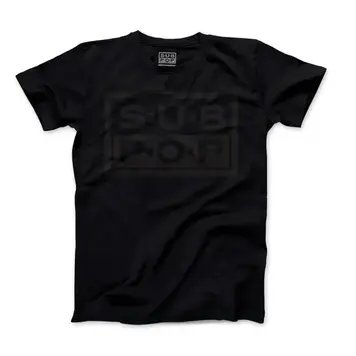 Sub Pop Logo T-Shirt (black w/black) - SMALL