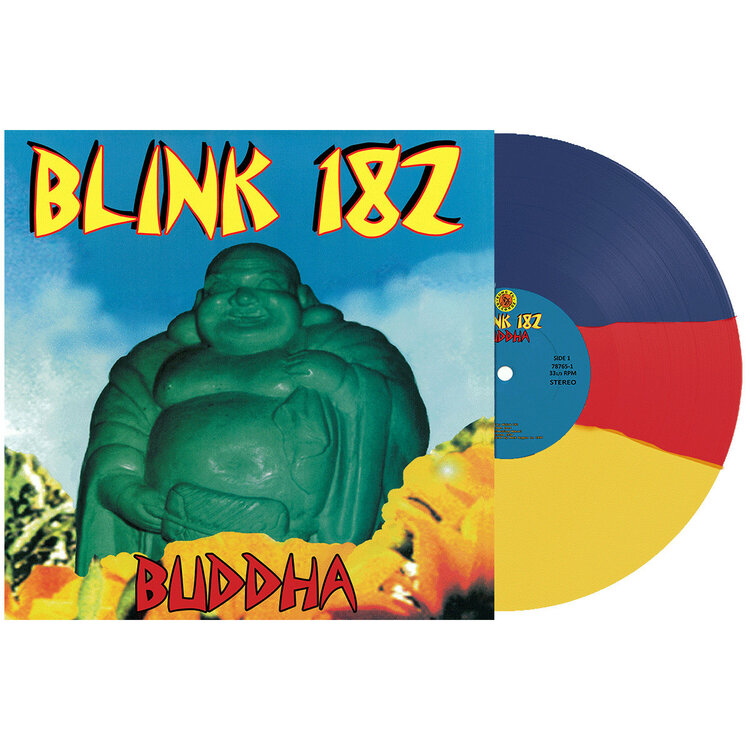 Kung Fu Records Pre-Order - Blink-182 - Buddha LP (blue/red/yellow stripe vinyl)