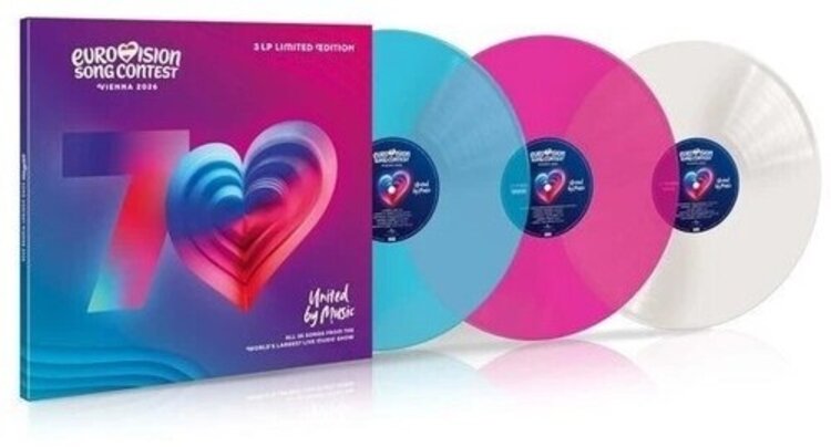 Various - Eurovision Song Contest Vienna 2026 3LP (blue, pink & white vinyl)