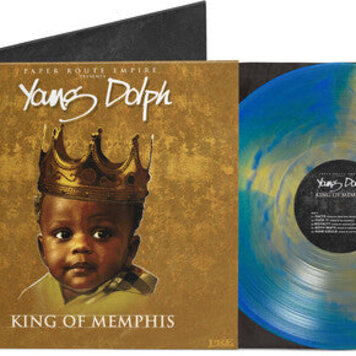 Paper Route Empire Young Dolph - King of Memphis (10 Yr Anniversary) LP (royalty blue & gold vinyl)