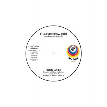 Kent Lopez, Rosie - I'll Never Grow Tired / Too Hot to Hold 7"
