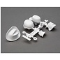 Axial 1/10 Drivers Head and Hat Set White