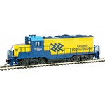 Walthers Trainline HO EMD GP9M DC Ontario Northland #1600 (yellow, blue)