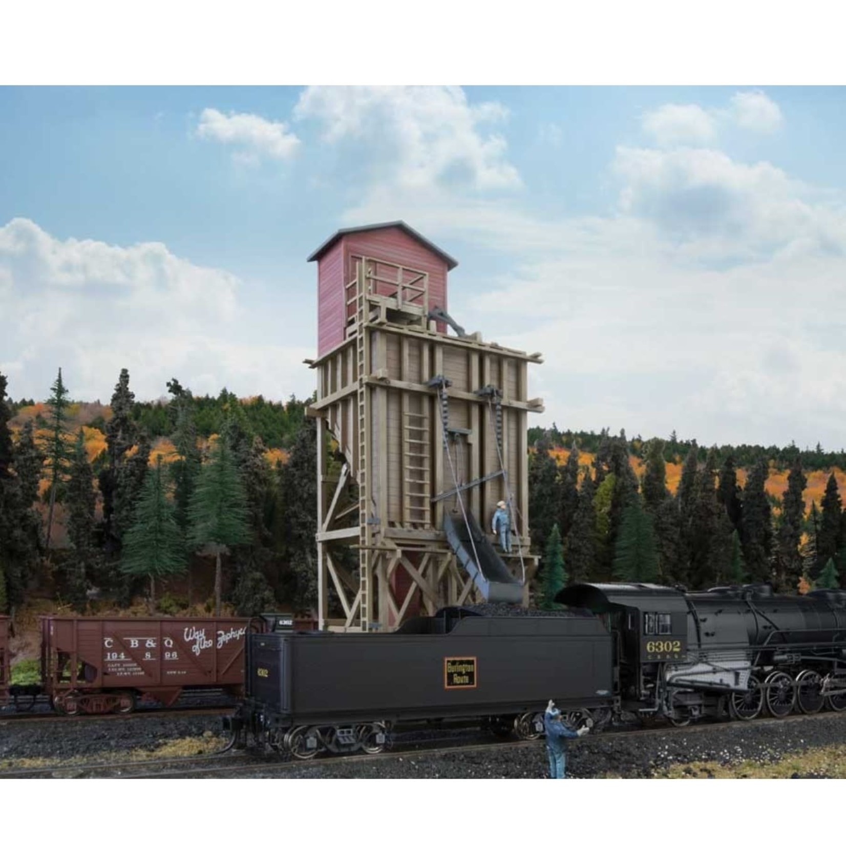 Walthers Cornerstone HO Small Wood Coaling Station Kit - Clearance