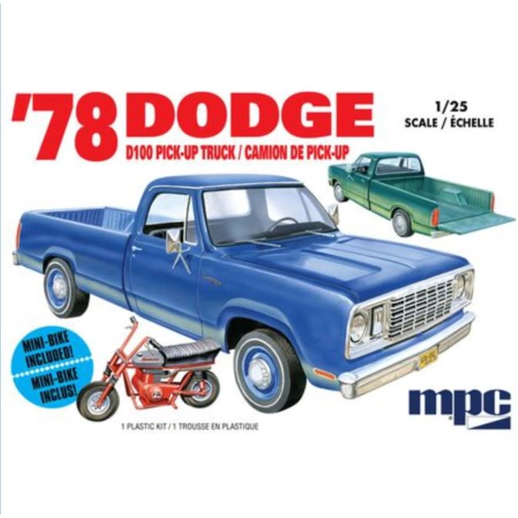 MPC Models 1/25 '78 Dodge D100 Custom Pickup Kit