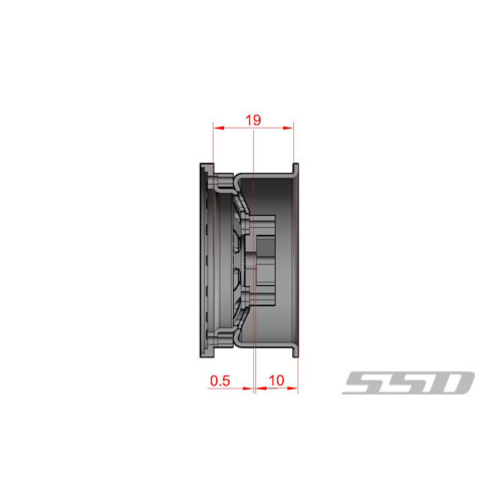 SSD RC 1.55 STEEL D HOLE WHEELS SILVER 2