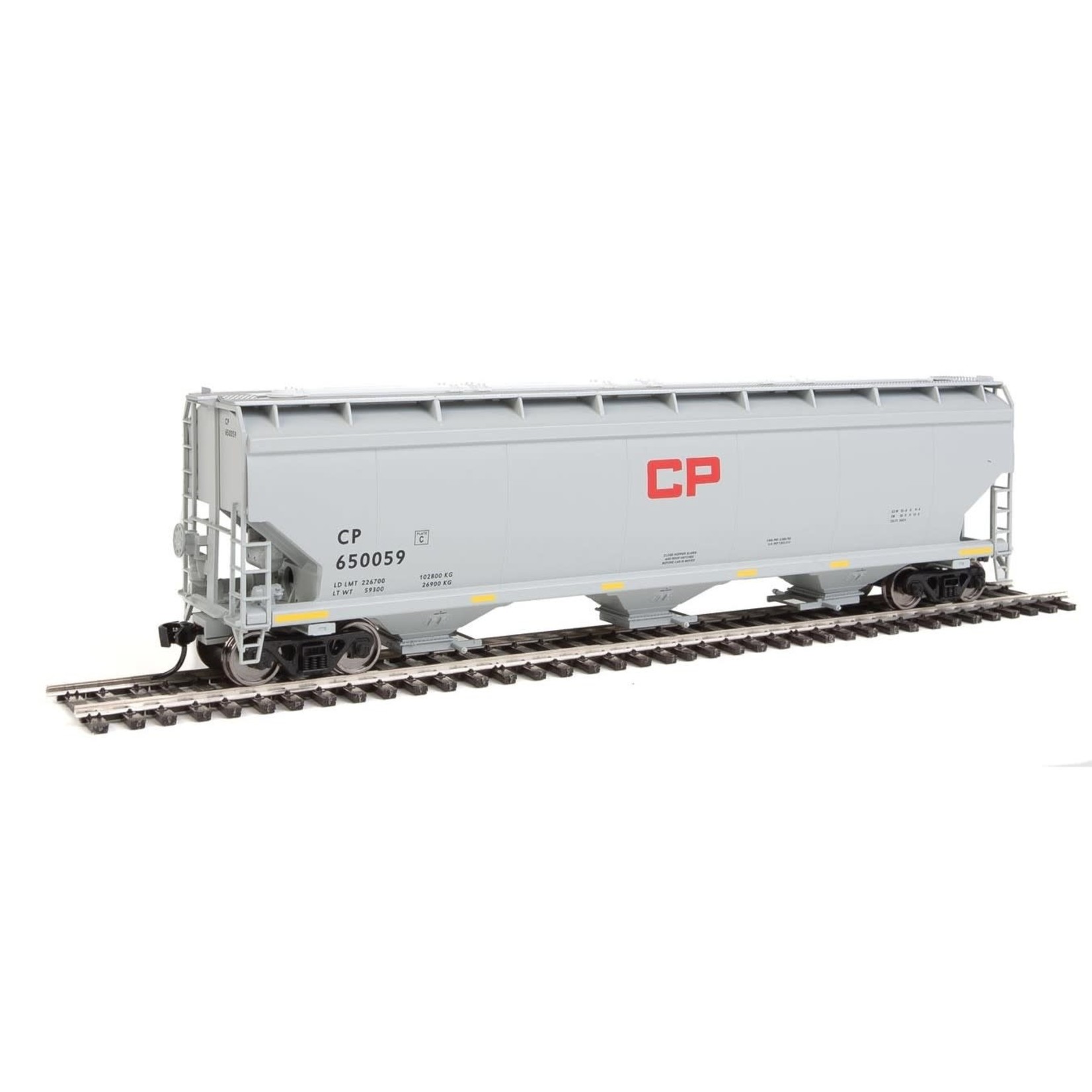 Walthers Mainline 60' NSC 5150 3-Bay Covered Hopper CP Red Block HO