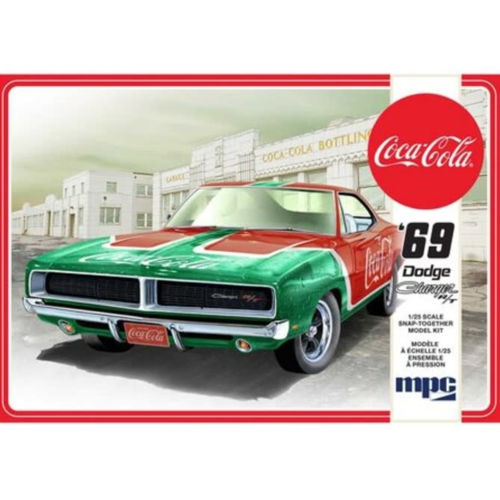 MPC Models 1/25 '69 Dodge Charger Rt Coca-Cola Snap Together Kit