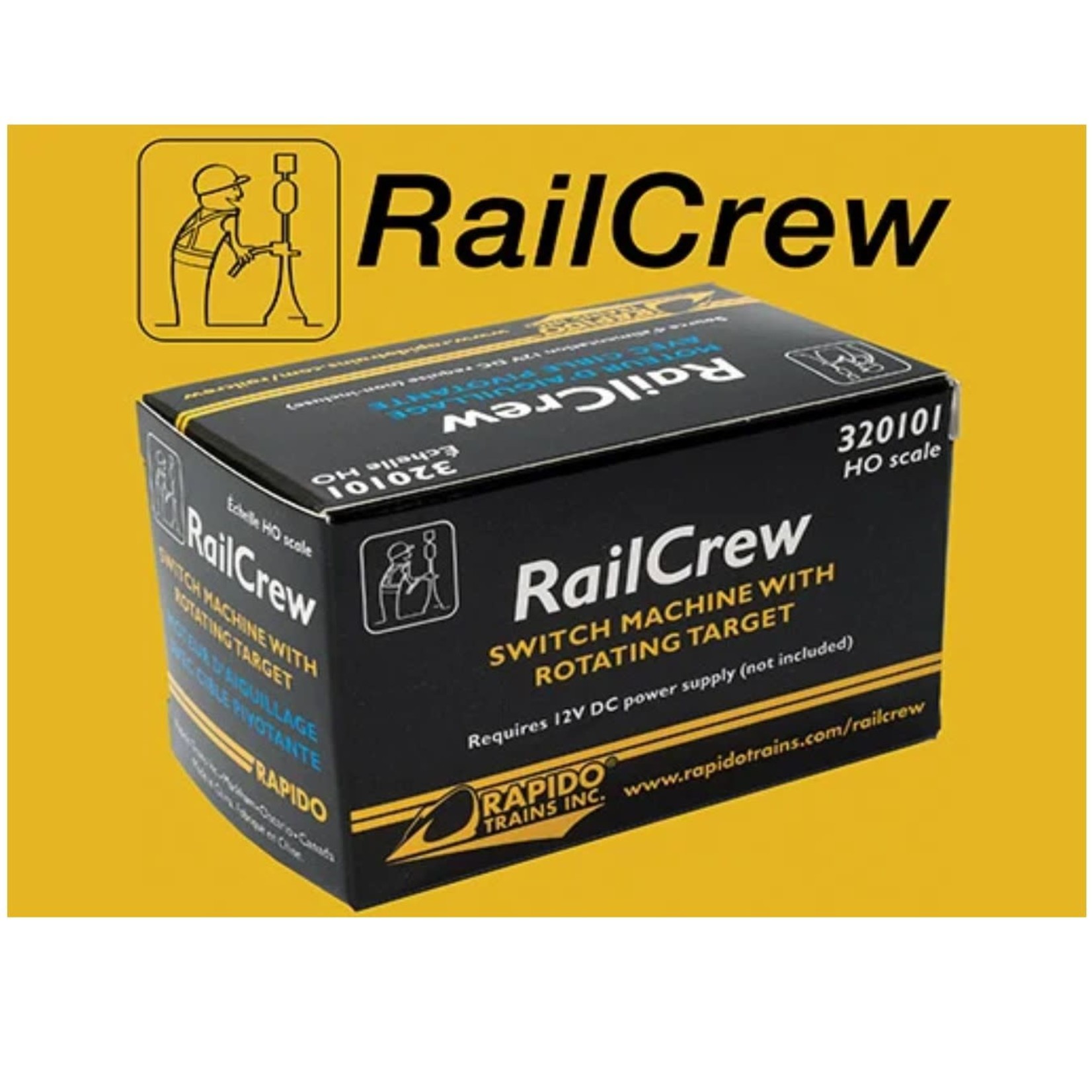 Rapido Trains HO RailCrew Motorized Switch Machine w/ Rotating Target
