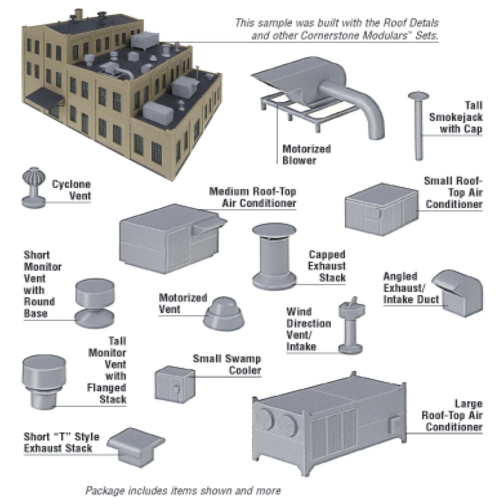 Walthers Cornerstone HO Roof Detail Kit