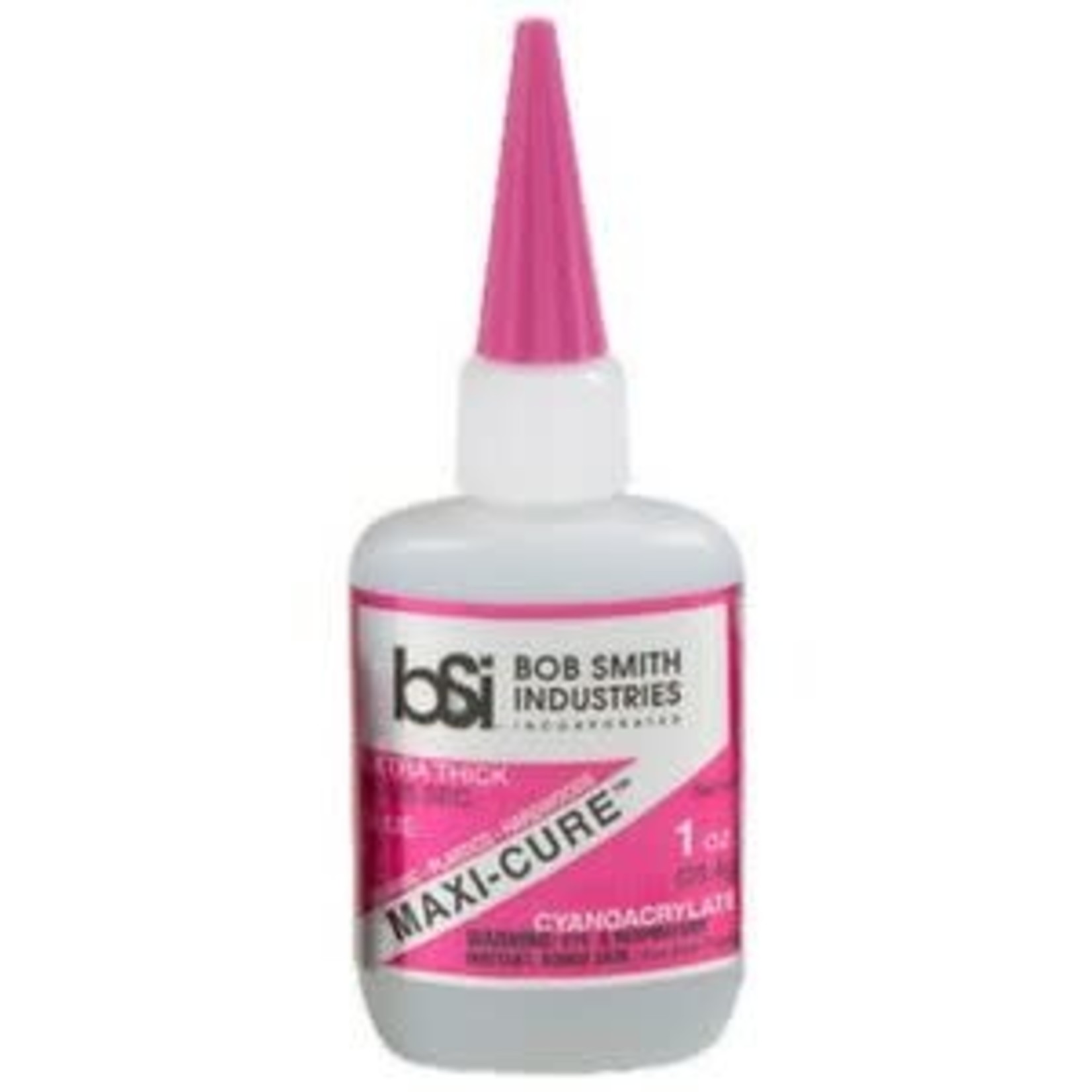 Bob Smith Industries Maxi-Cure Thick Gap Filling CA 1oz Pink