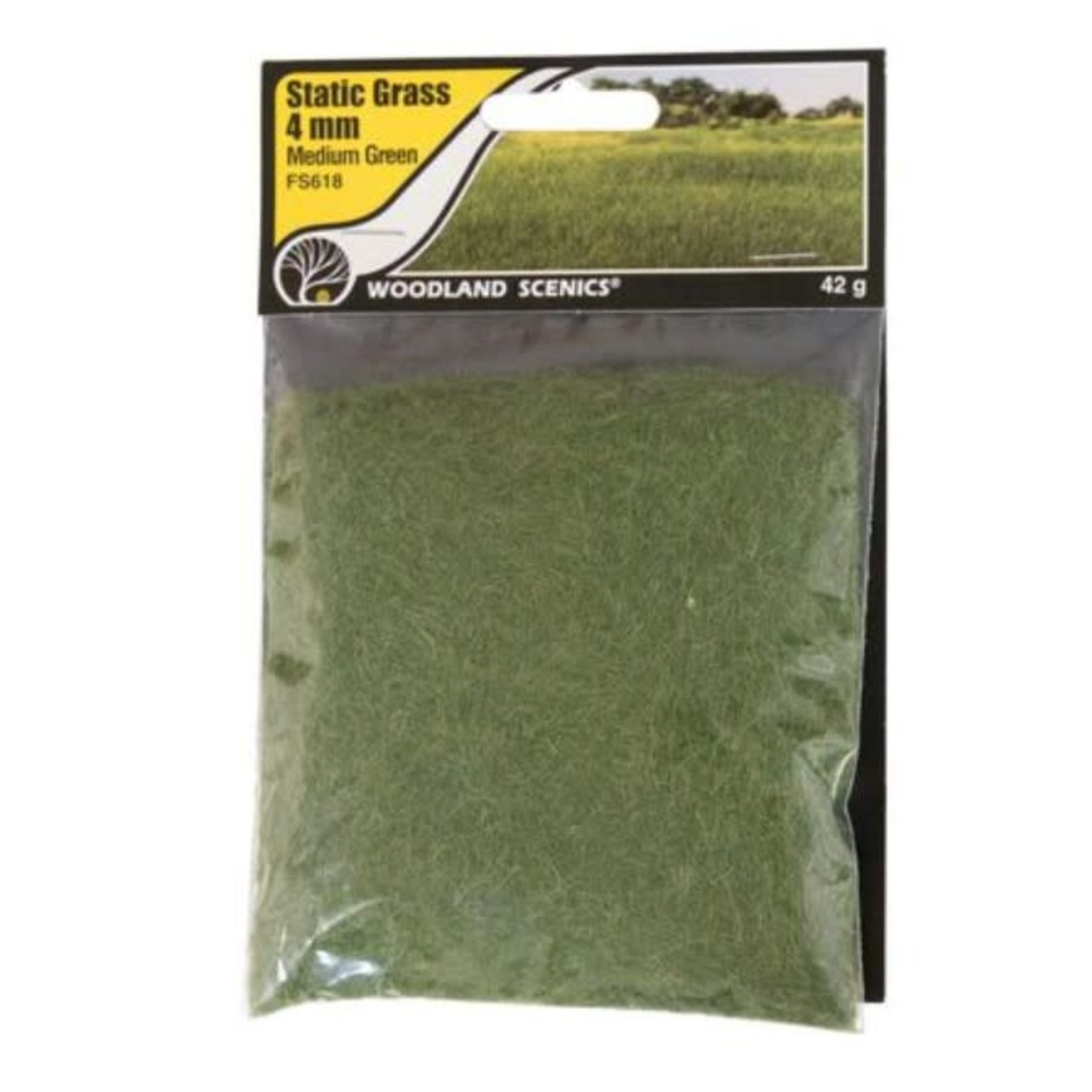 Woodland Scenics Static Grass, Medium Green 4mm