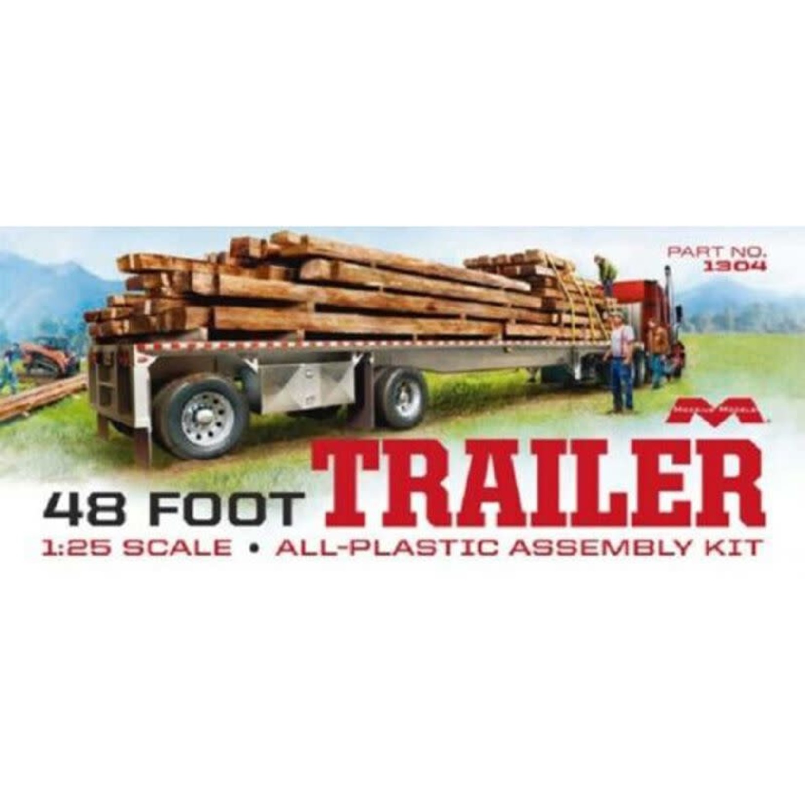 Moebius Models 1/25 48' Flatbed Trailer W/Cambered Deck Kit