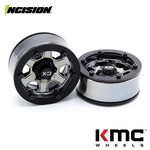 Vanquish Products 1.9 Incision Machete Bead-lock Wheels Black Chrome Plastic (2)