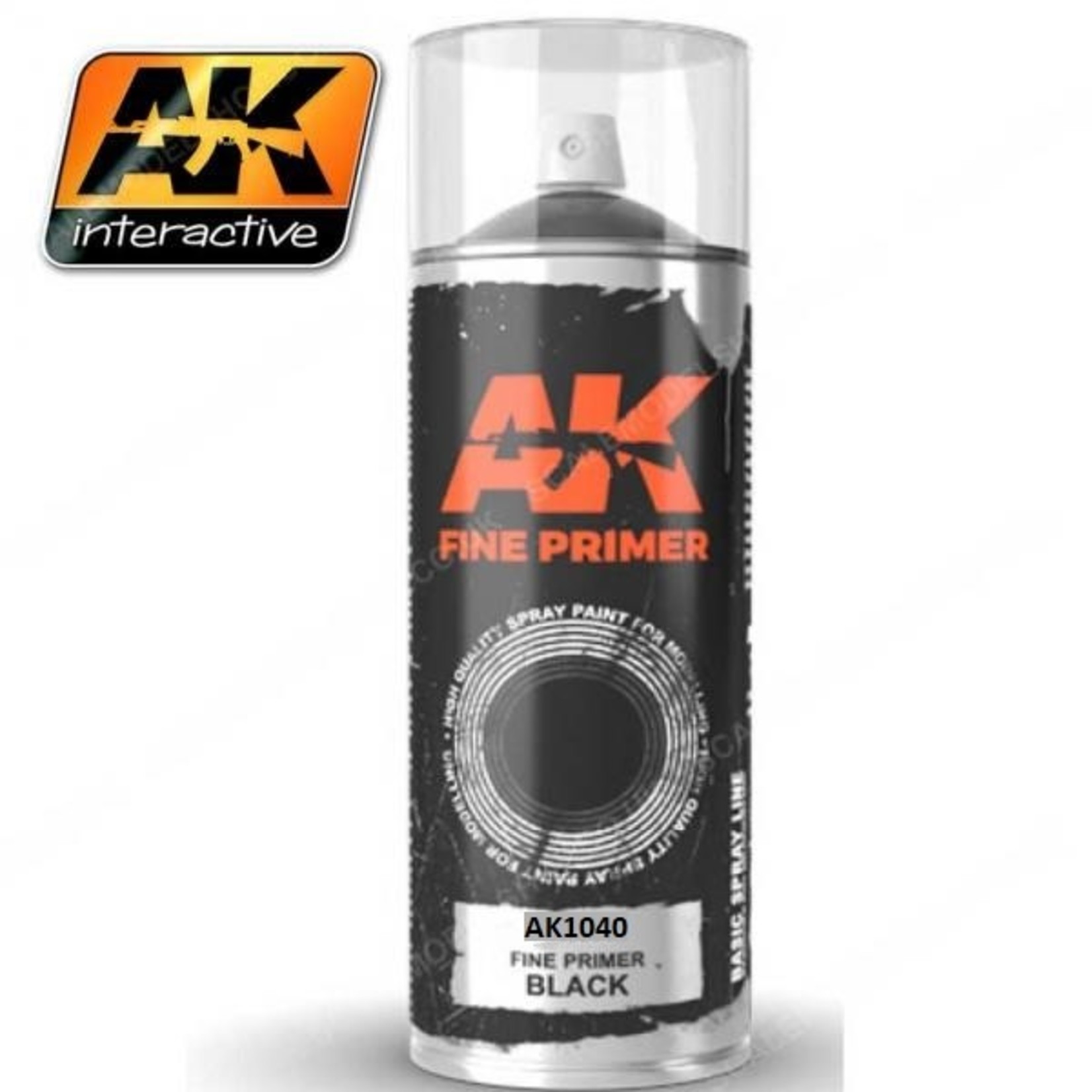 AK Interactive Fine Primer Black Spray (USA) 200ML