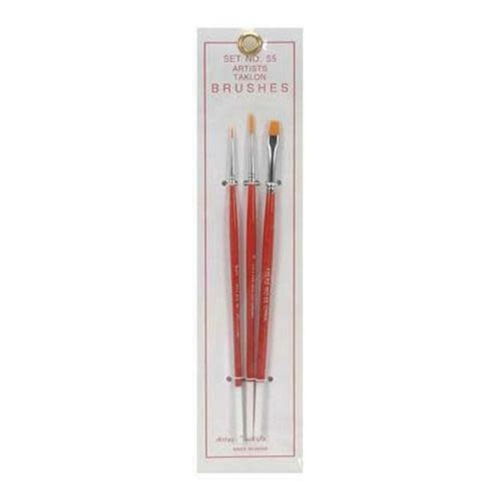 Atlas Brush Company Taklon Brush Set 10/0, 0, #1 (3pc)