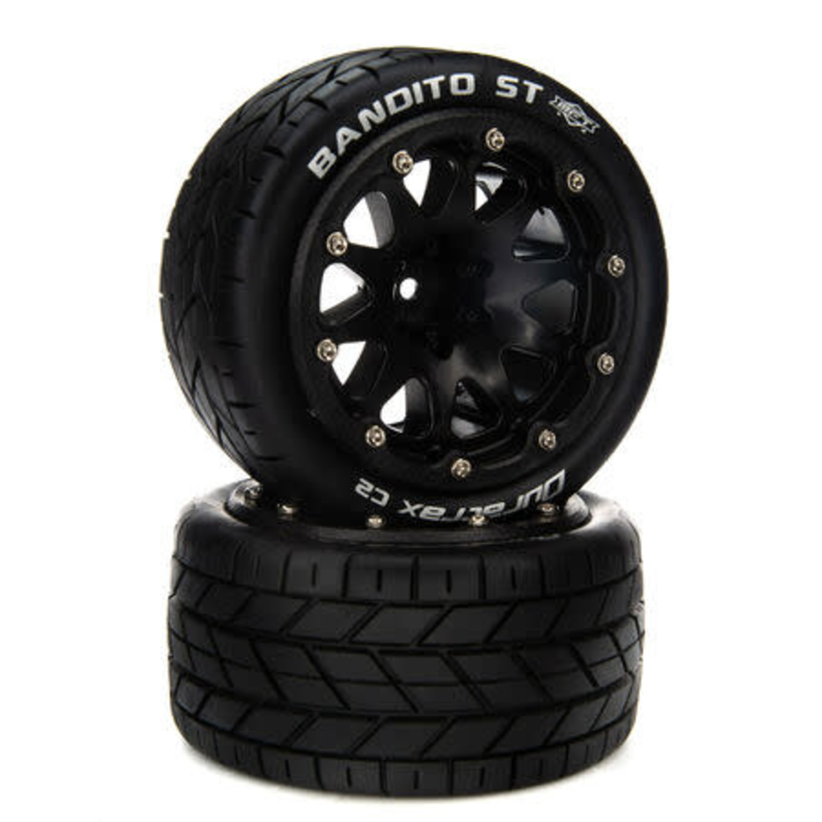 Duratrax 2.8 Bandito ST Belted Mounted F/R 14mm Black (2)