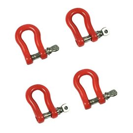 Paris Junction Hobbies 1/10 Tow Shackles For Crawlers Red (4)