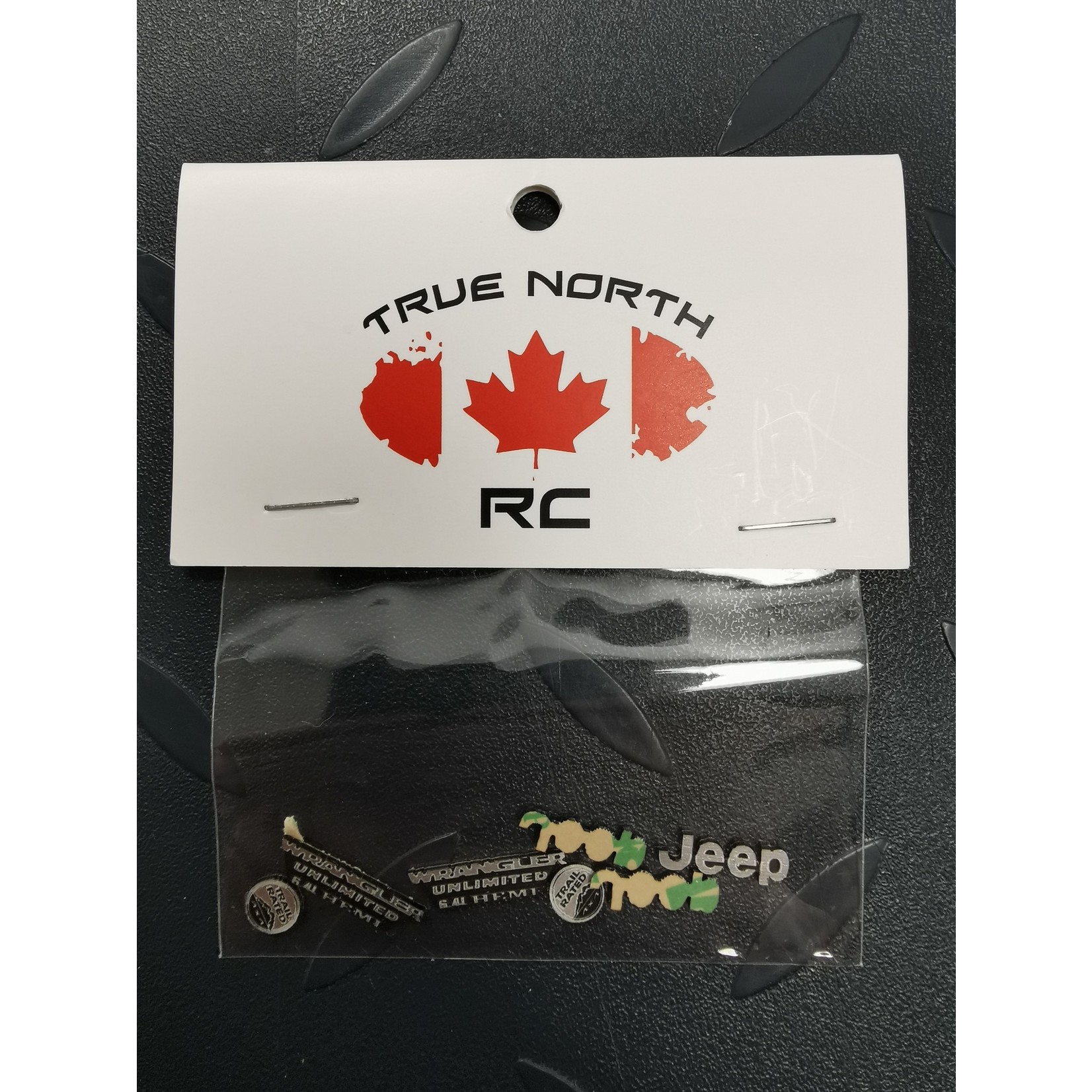 True North RC 1/10 Scale Car Badges - Jeep Wrangler Unlimited