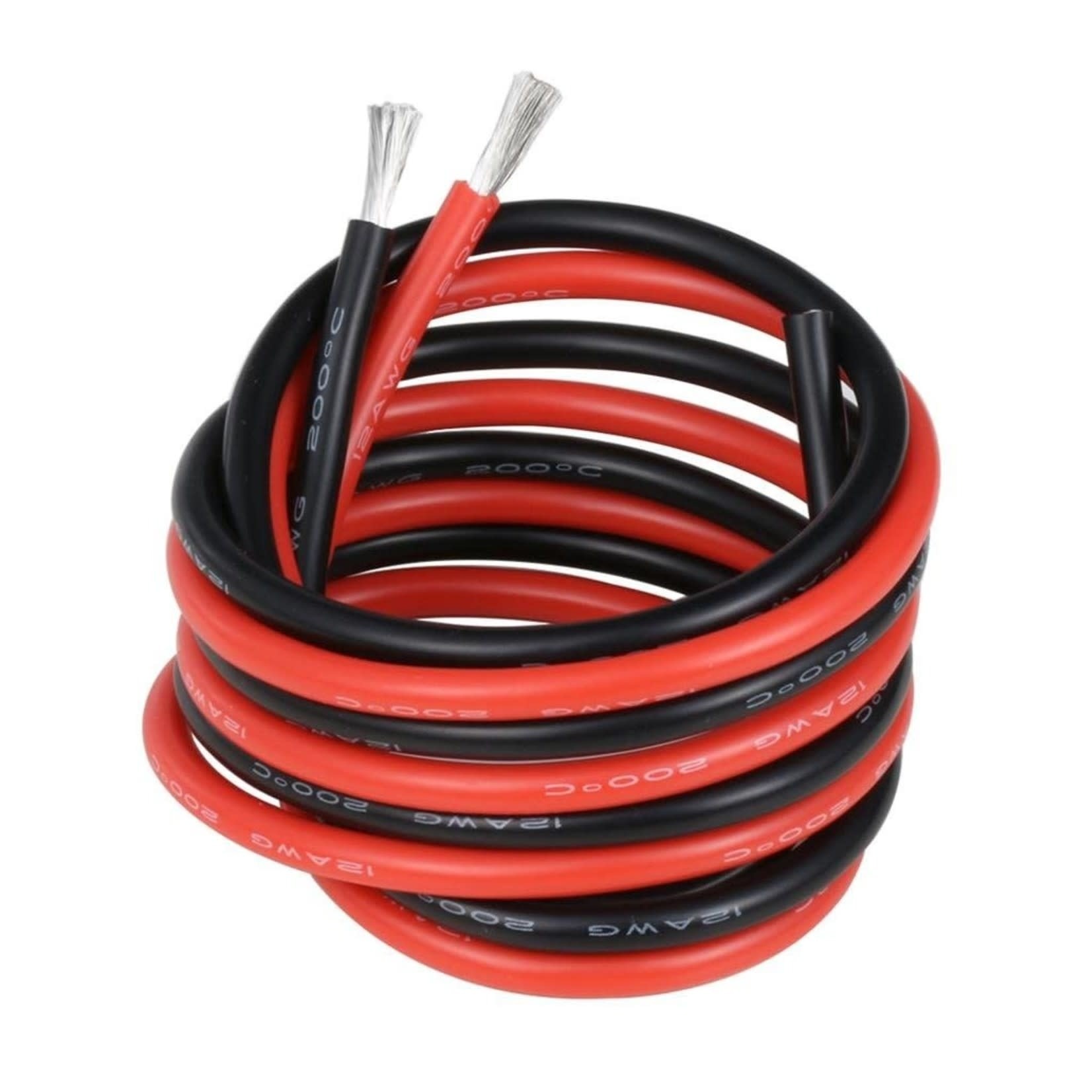 2U Hobby 16 AWG Silicone Wire  Red & Black (3ft of ea.)