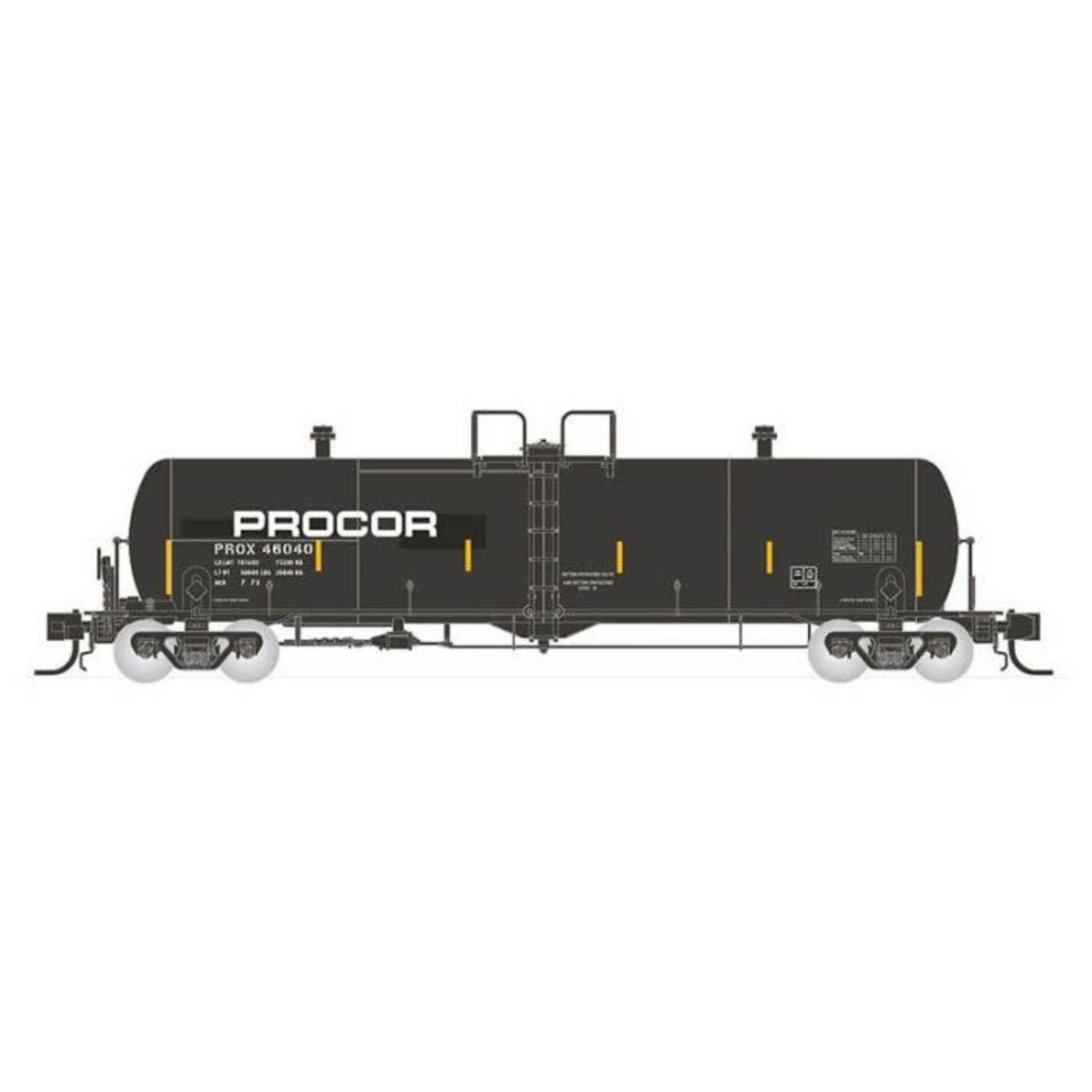 Rapido Trains N Procor GP20 20K Tank Car, Procor Ltd. PROX Modern Large Logo