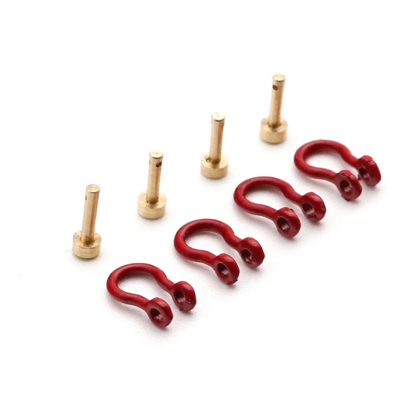 Paris Junction Hobbies 1/32 Tow Shackles For Crawlers Red (4) SCX24