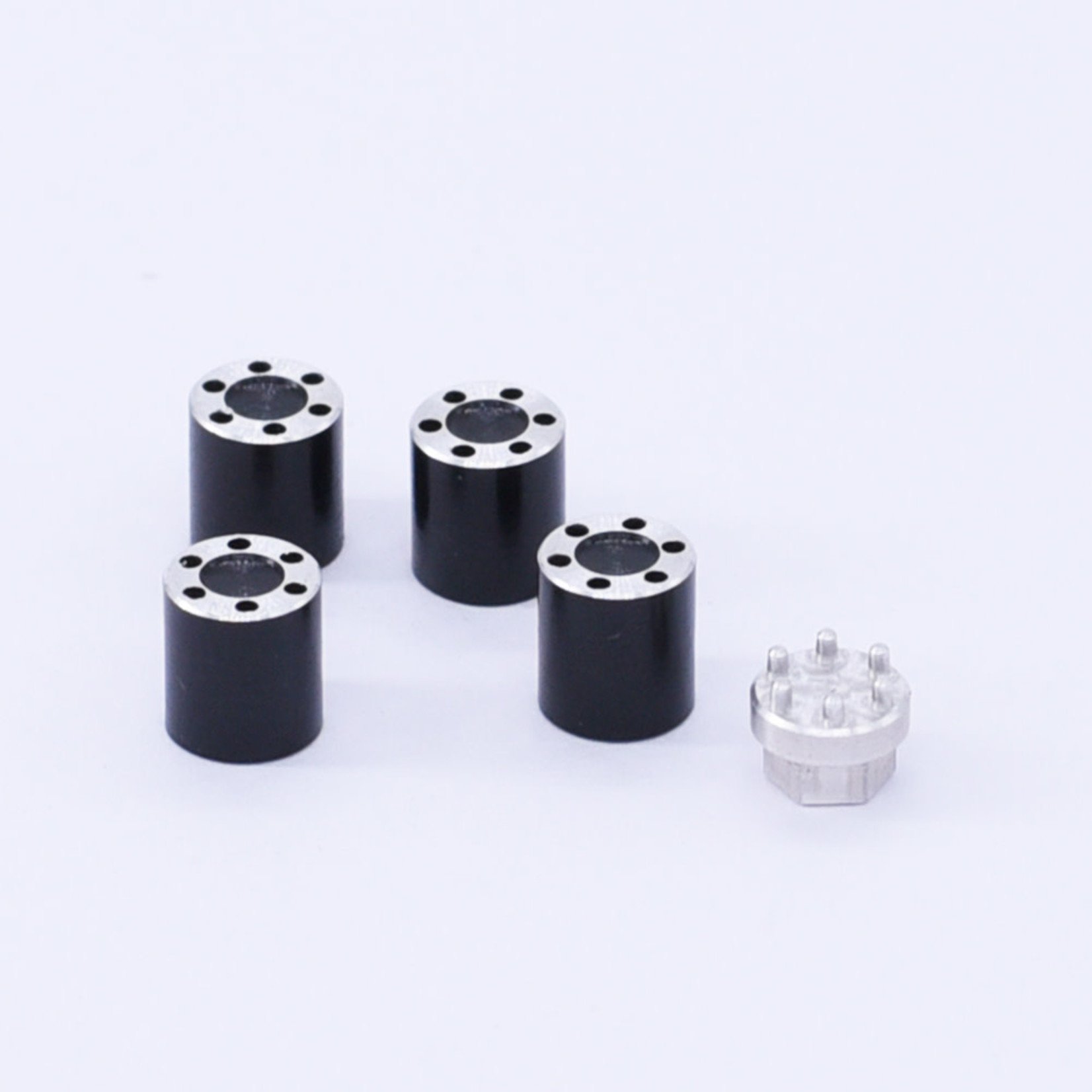 Hobby Details Aluminum  SCX24 Wheels Nut 5pcs/set Black