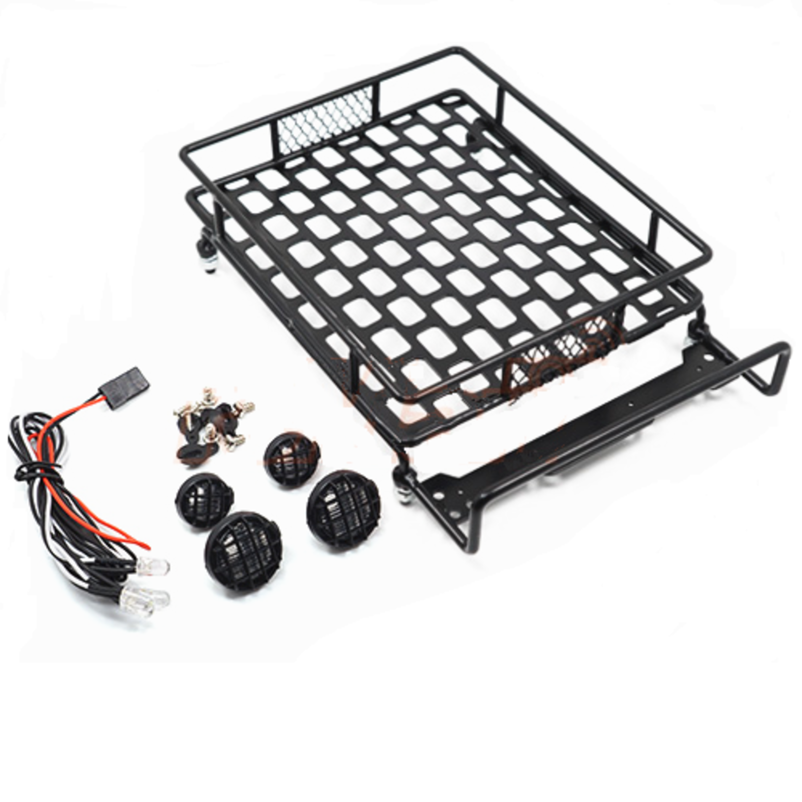 Hobby Details 1/10 Roof Luggage Rack with LED Light Bar (152mm x 105mm
