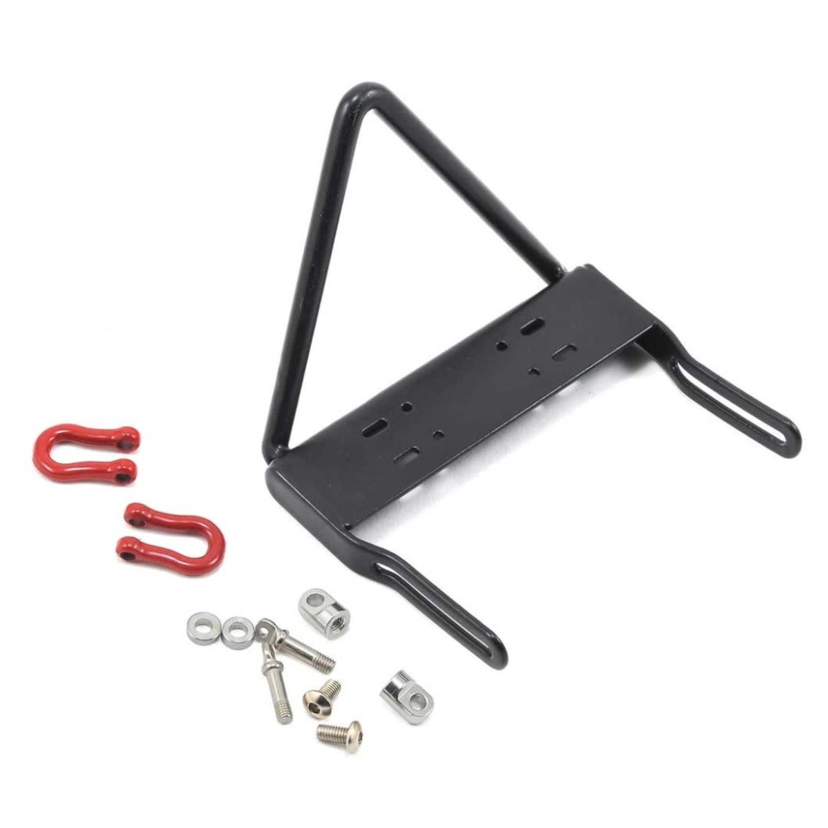 Yeah Racing 1/10 SCX10 Steel Front "Stinger" Bumper w/Winch Mount & Shackles