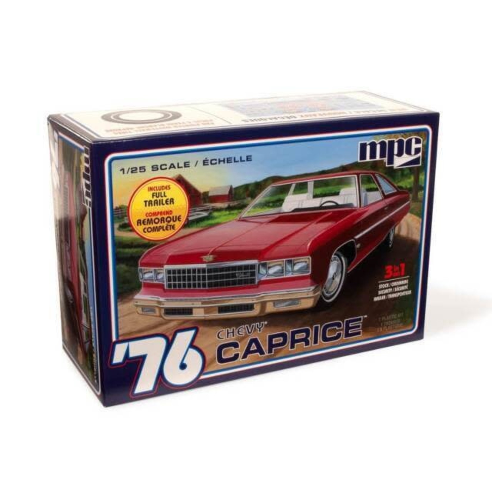 MPC Models 1/25 1976 Chev Caprice w/ Trailer Kit