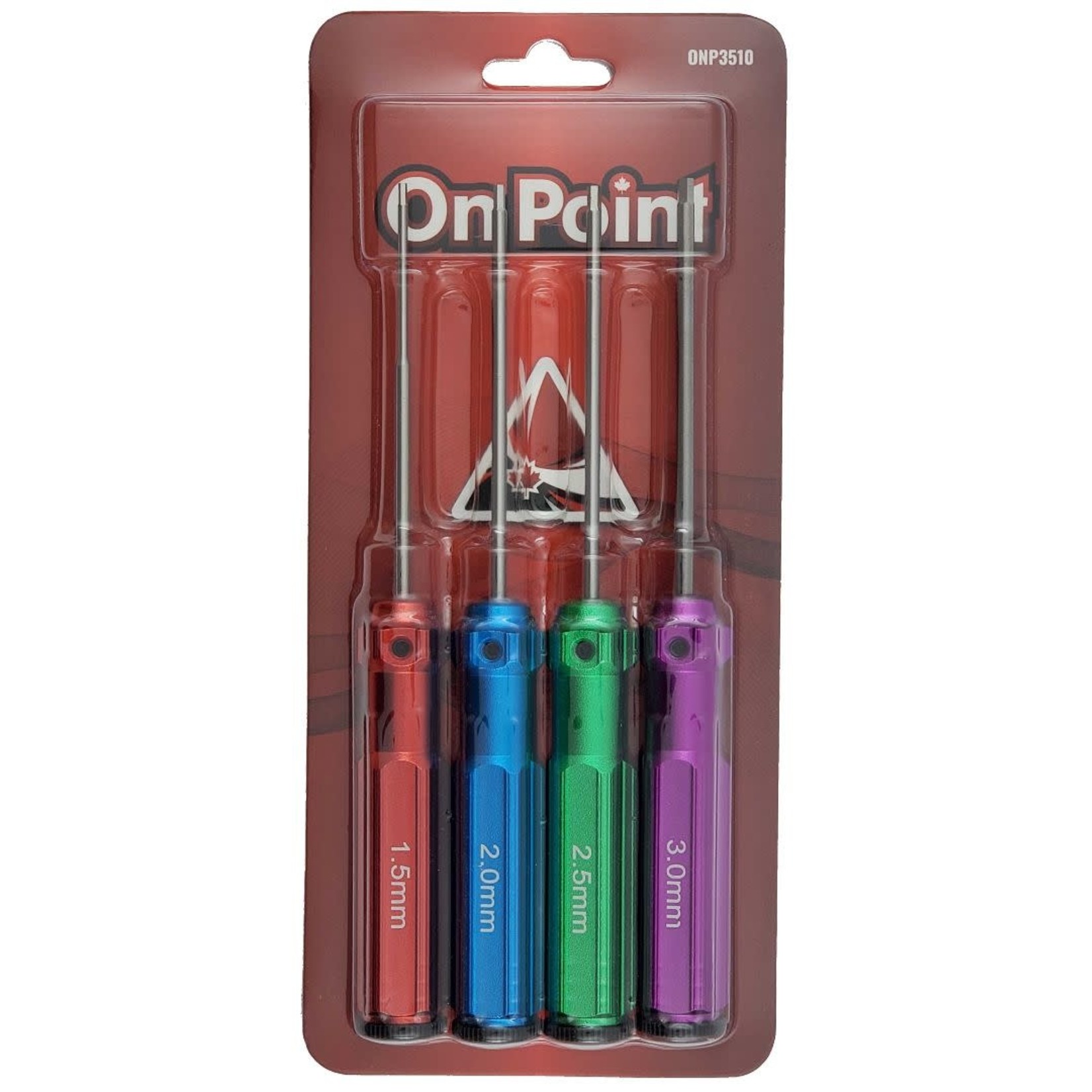 On Point Hex Screwdrivers (4) 1.5, 2.0, 2.5, 3.0mm Multi colour