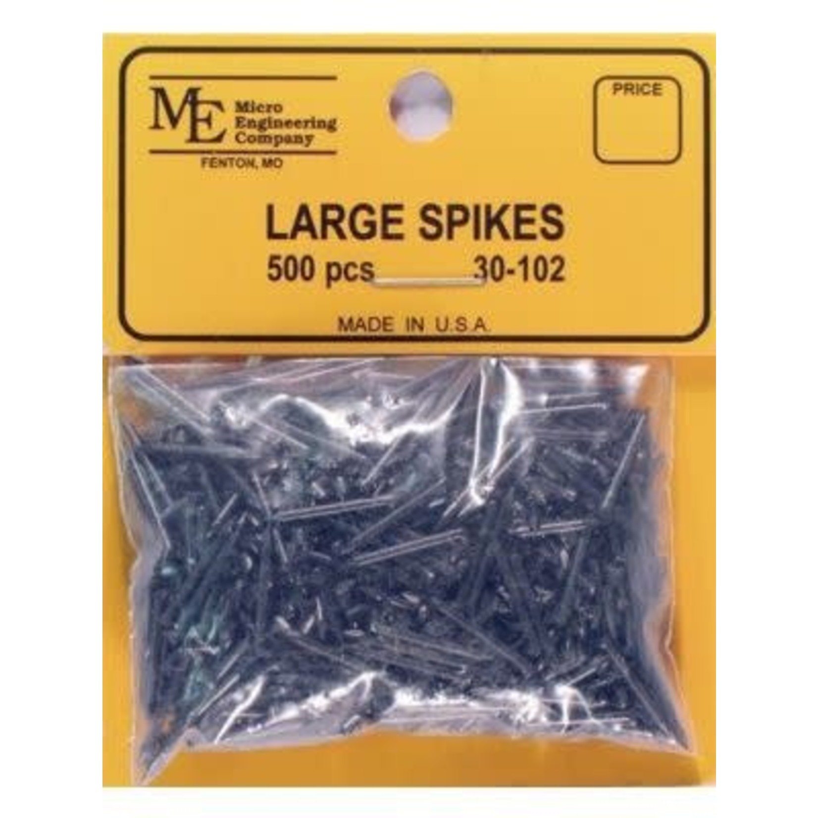 Micro Engineering Blackened Metal Spikes Large 1/2" Long pkg(500)