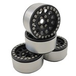 Hobby Details 1.9" Aluminum Beadlock Wheels - M105 Black (4) (Black ring)