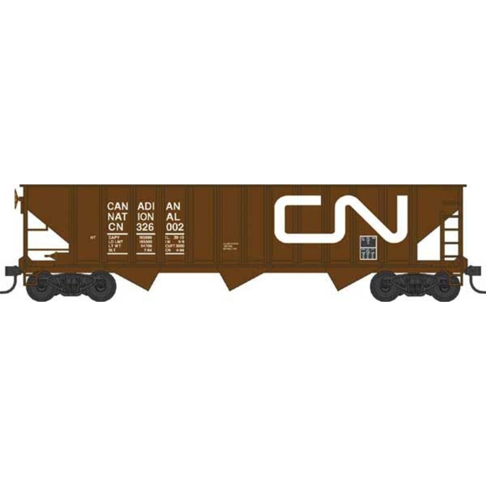 Bowser Trains HO 70-Ton 12 Panel Hopper  CN #326002