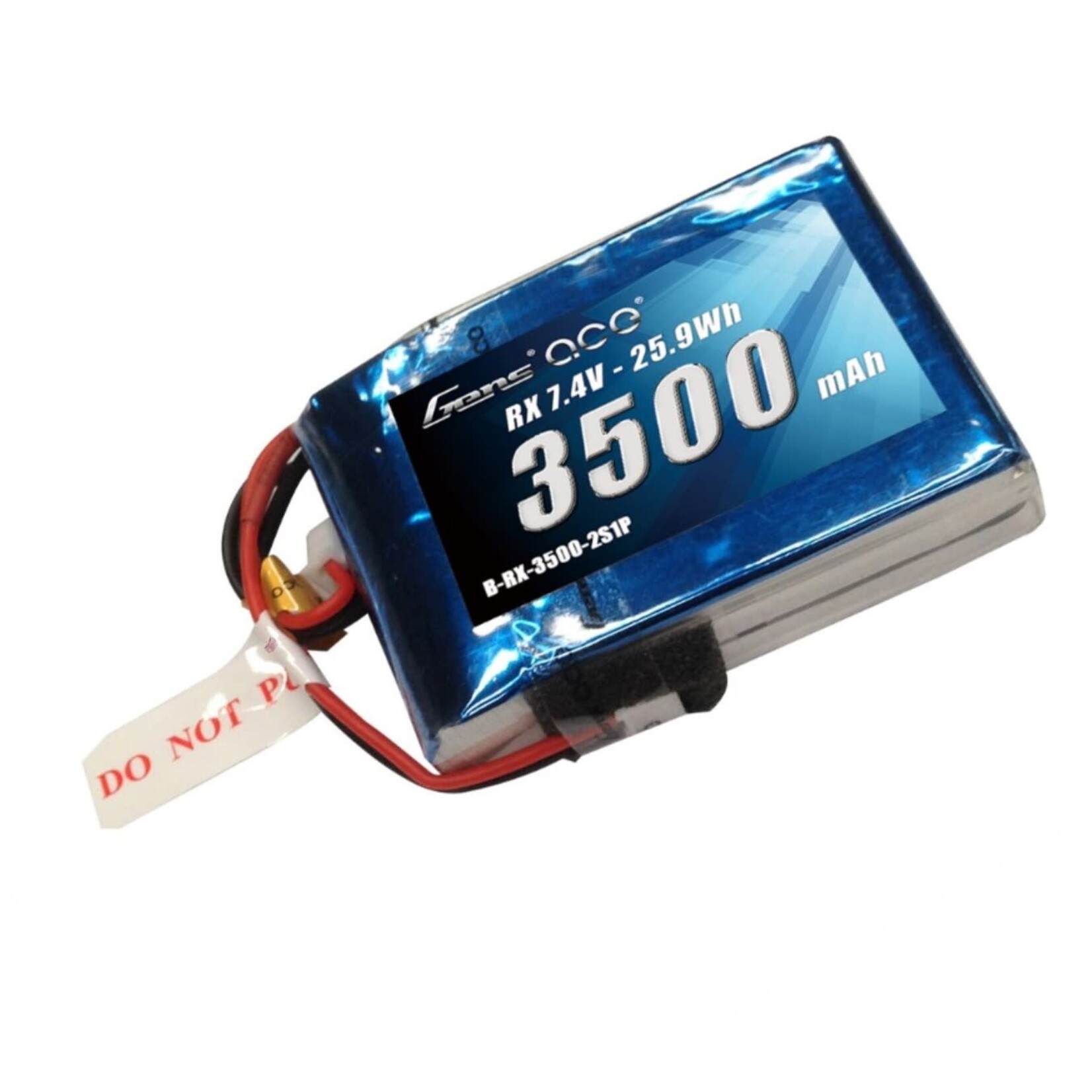 Gens Ace 7.4V 3500mAh 2S Receiver LiPo  Soft Case with EC3