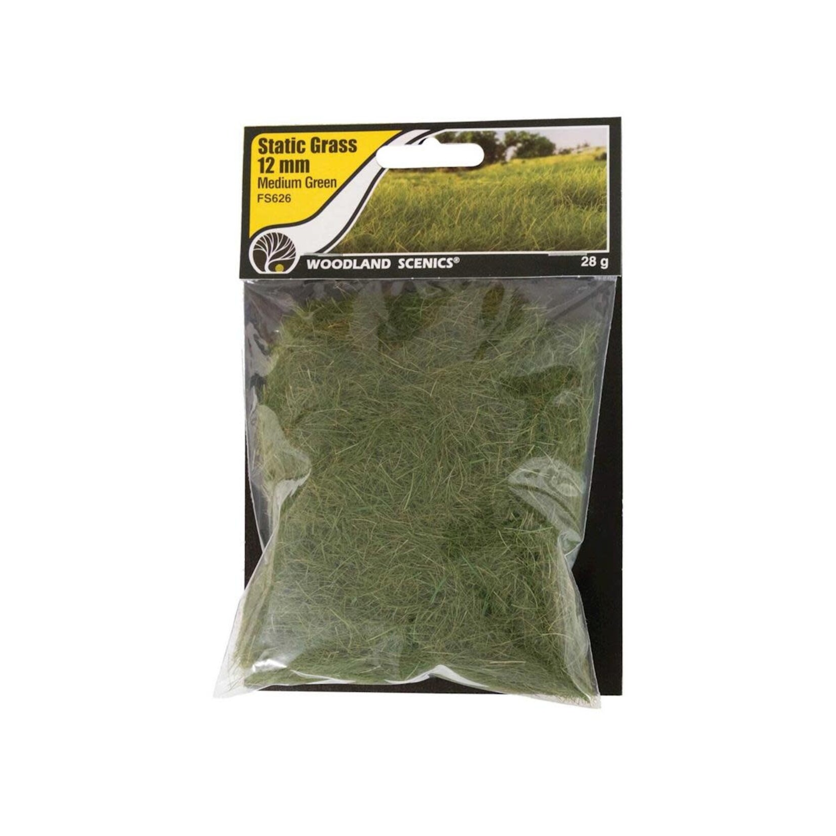 Woodland Scenics Static Grass, Medium Green 12mm
