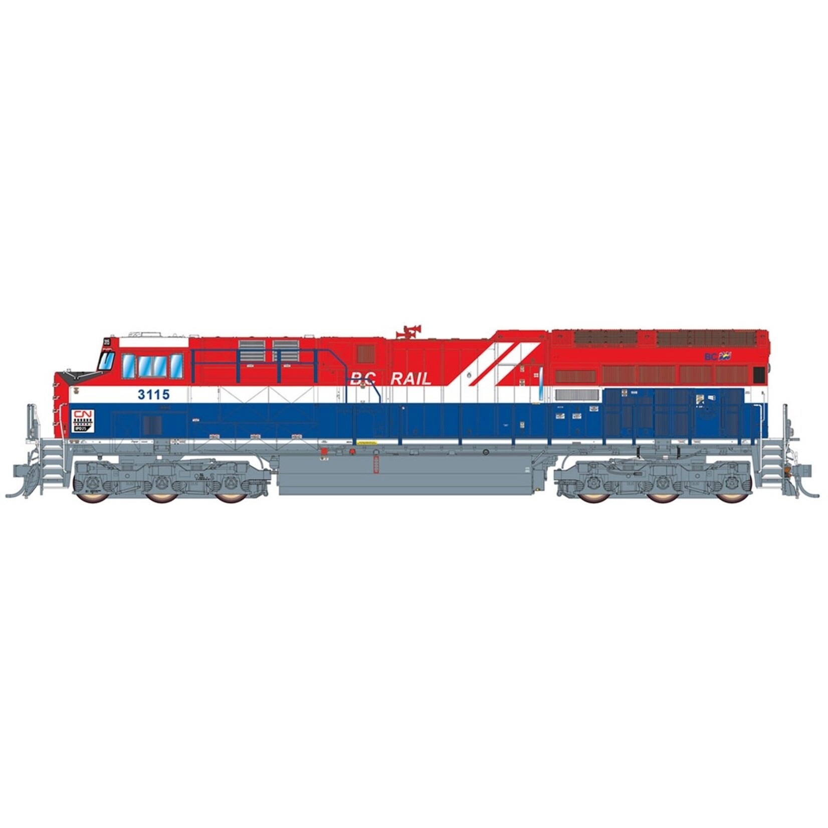 Intermountain HO ET44AC Locomotive DCC/SND - CN Heritage BC Rail