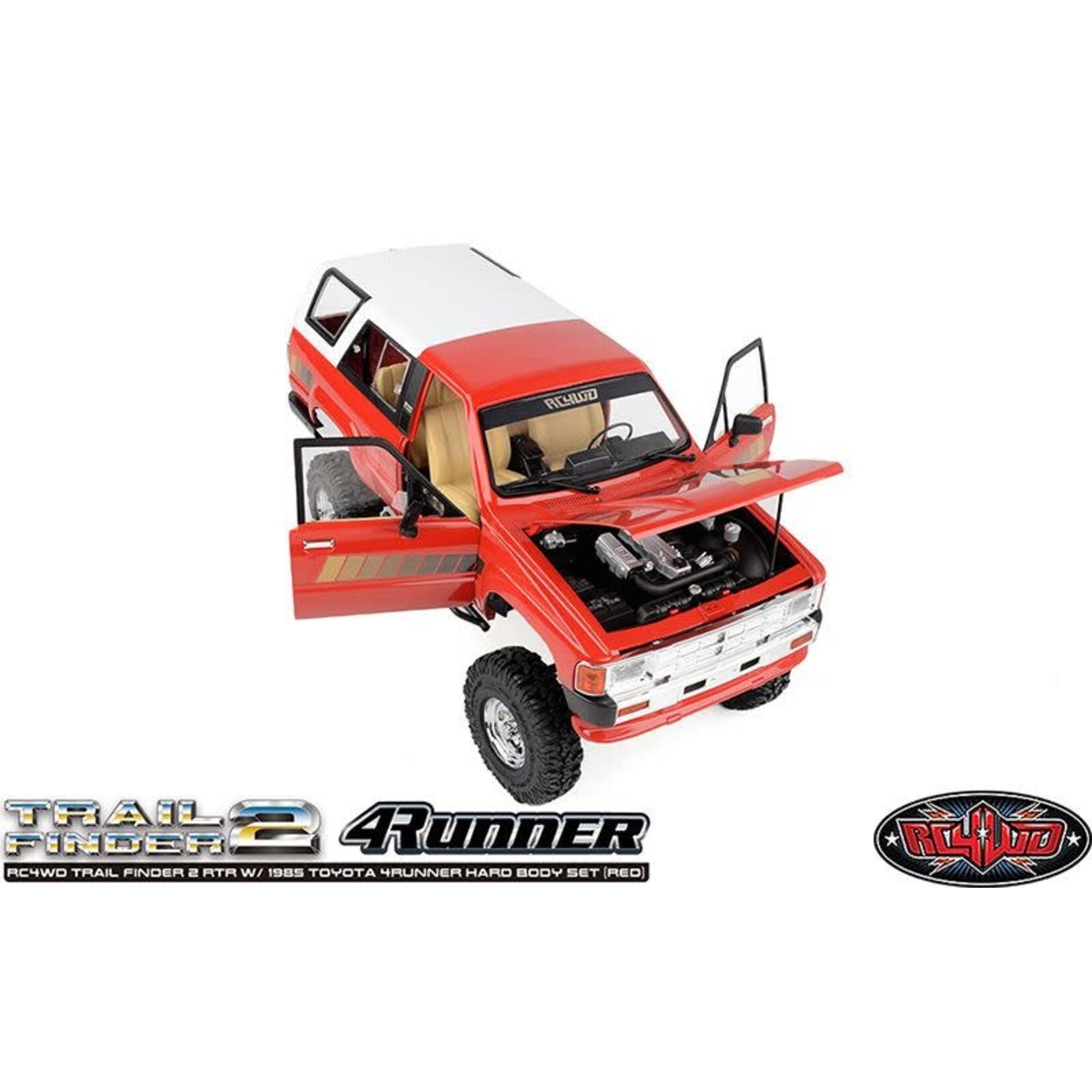 RC4WD 1/10 Trail finder 2 W/1985 Toyota 4Runner Hd Body set Red
