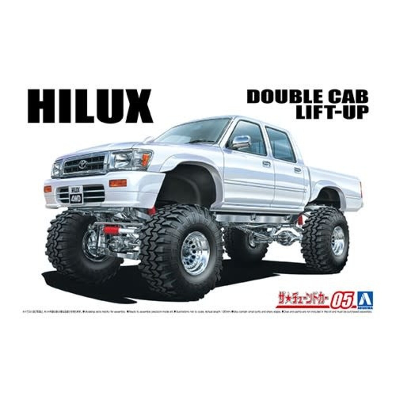 Aoshima 1/24 94' Toyota LN107 Hilux Pick Up Double Cab Lifted 4WD Kit