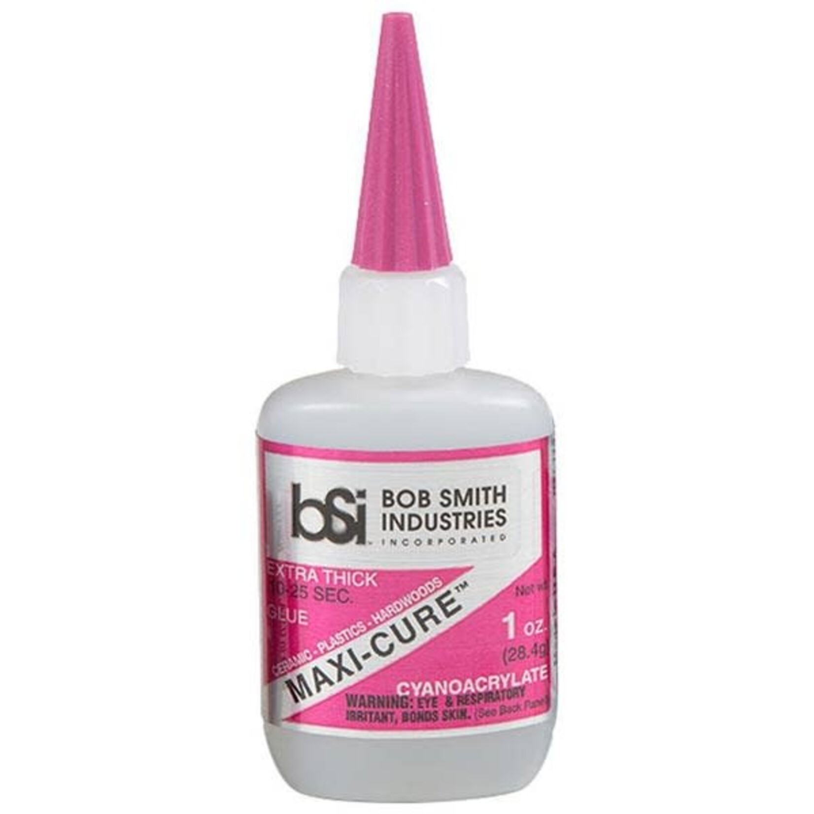 Bob Smith Industries Maxi-Cure Thick Gap Filling CA 1oz Pink