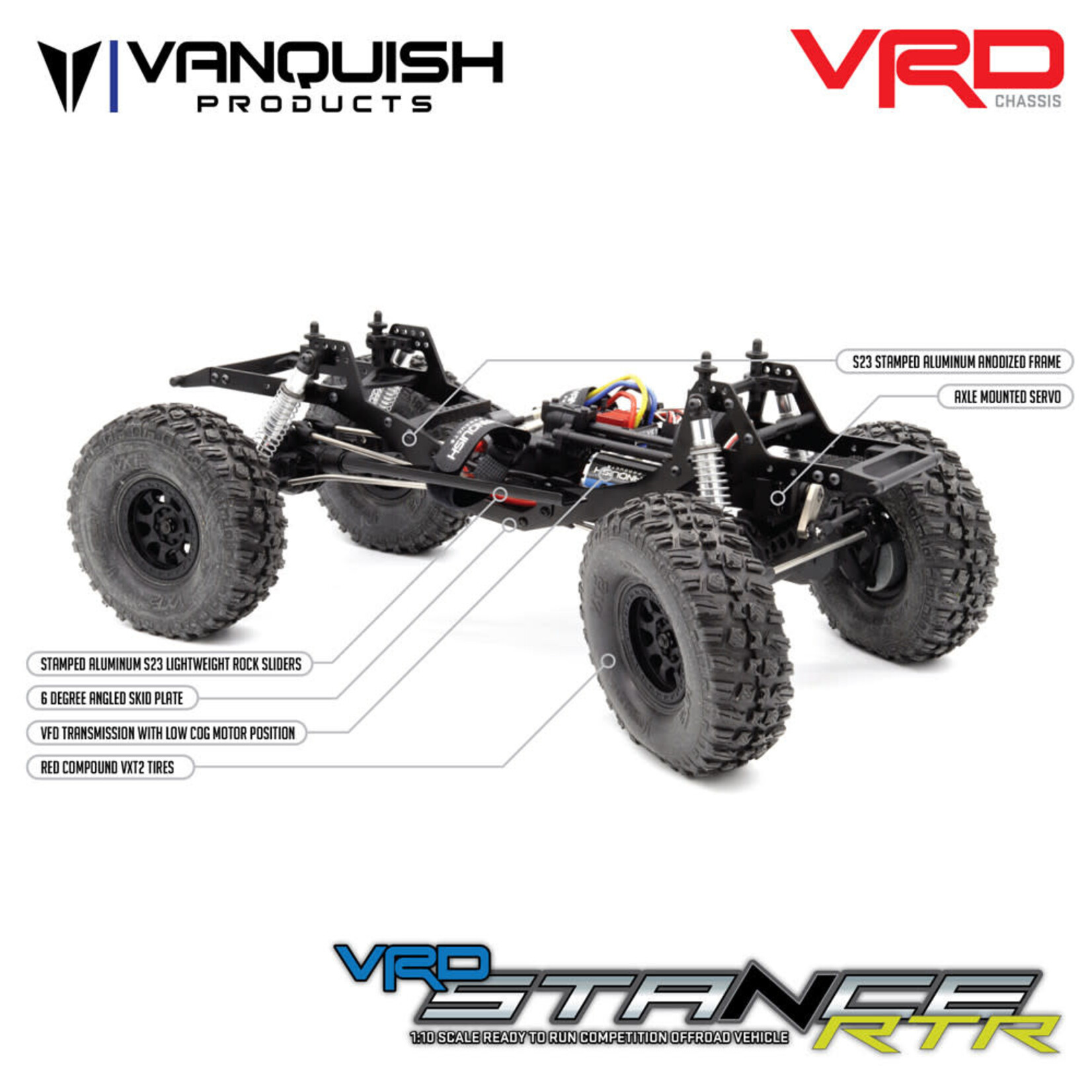 Vanquish RC 1/10 VRD Stance RTR Rock Crawler Silver