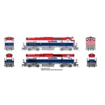 Rapido Trains HO M420 + M420B (DC/DCC/Sound): BCR - Red/White/Blue Scheme: #644 + #684