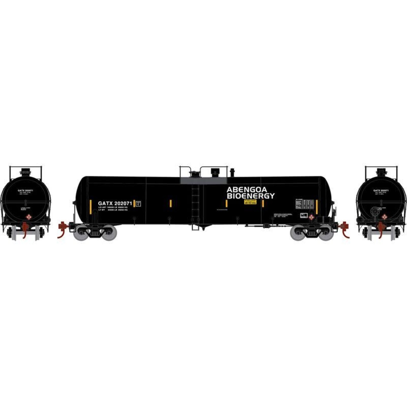 Athearn N 30,000-Gallon Ethanol Tank, GATX #202071