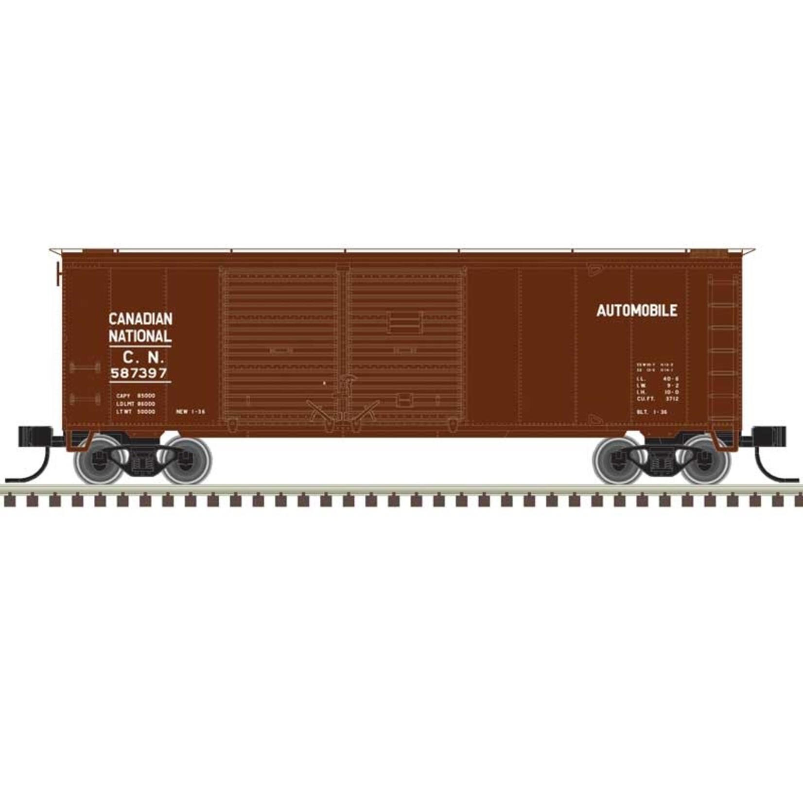 Atlas N 40' Double-Door Boxcar CN #537937