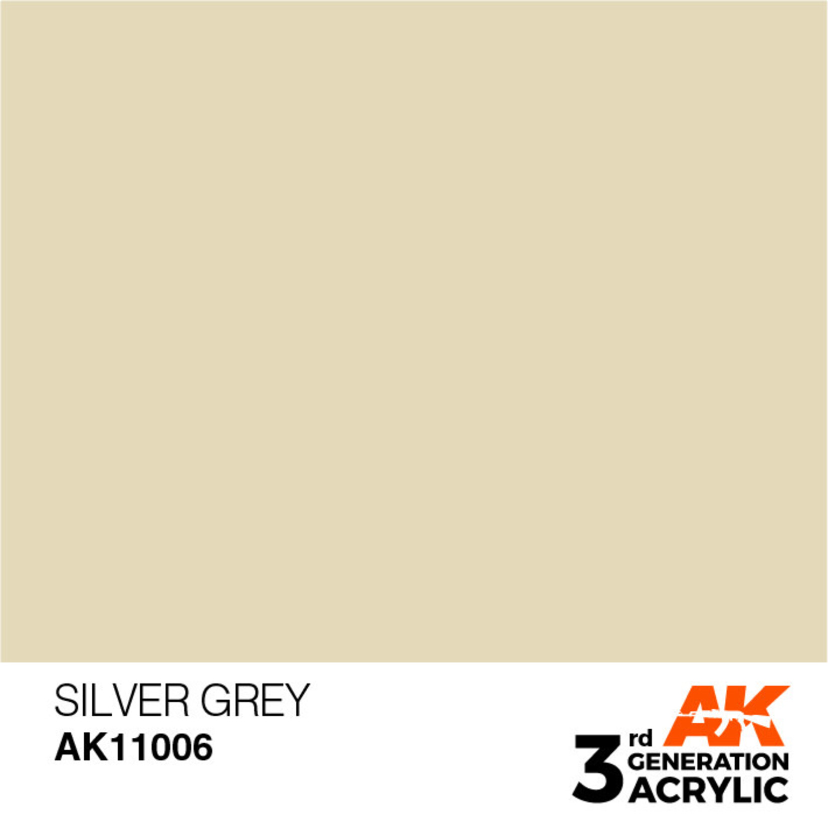 AK Interactive 3rd Gen Acrylic Paint (17ml) 11006 Silver Grey