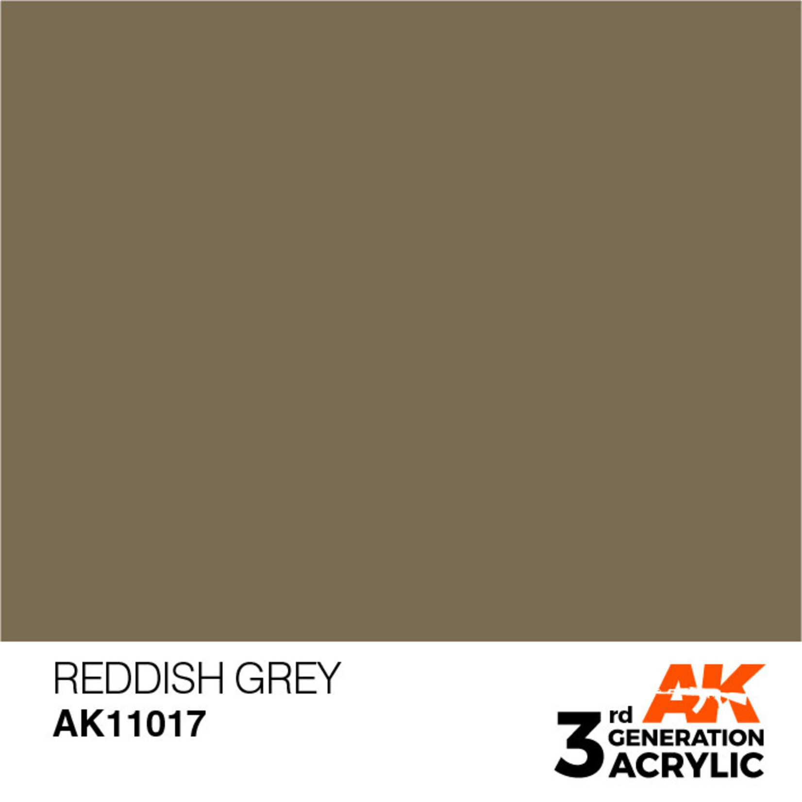 AK Interactive 3rd Gen Acrylic Paint (17ml) 11017 Reddish Grey