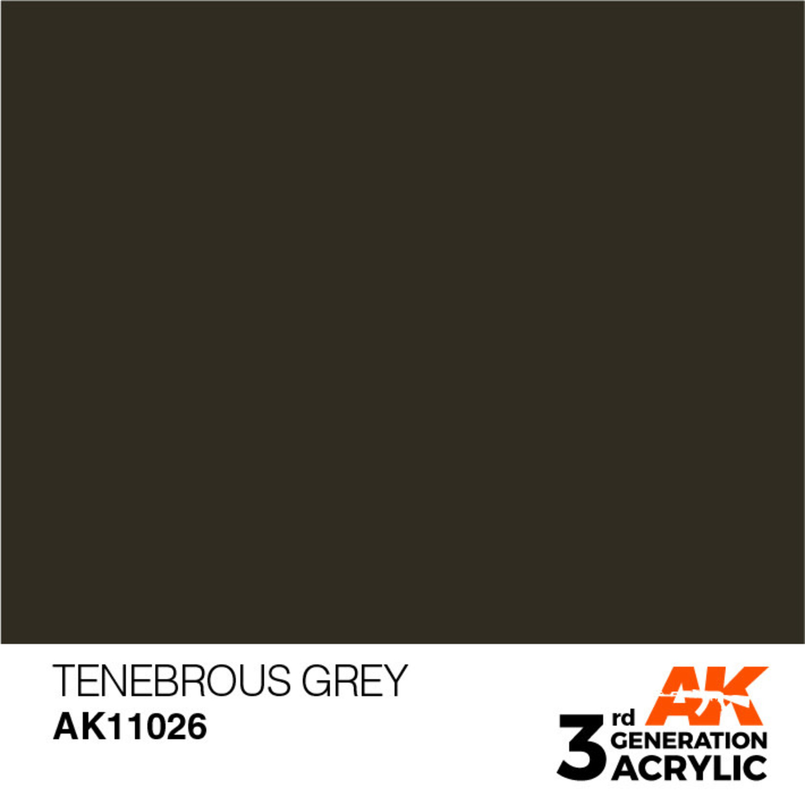 AK Interactive 3rd Gen Acrylic Paint (17ml) 11026 Tenebrous Grey